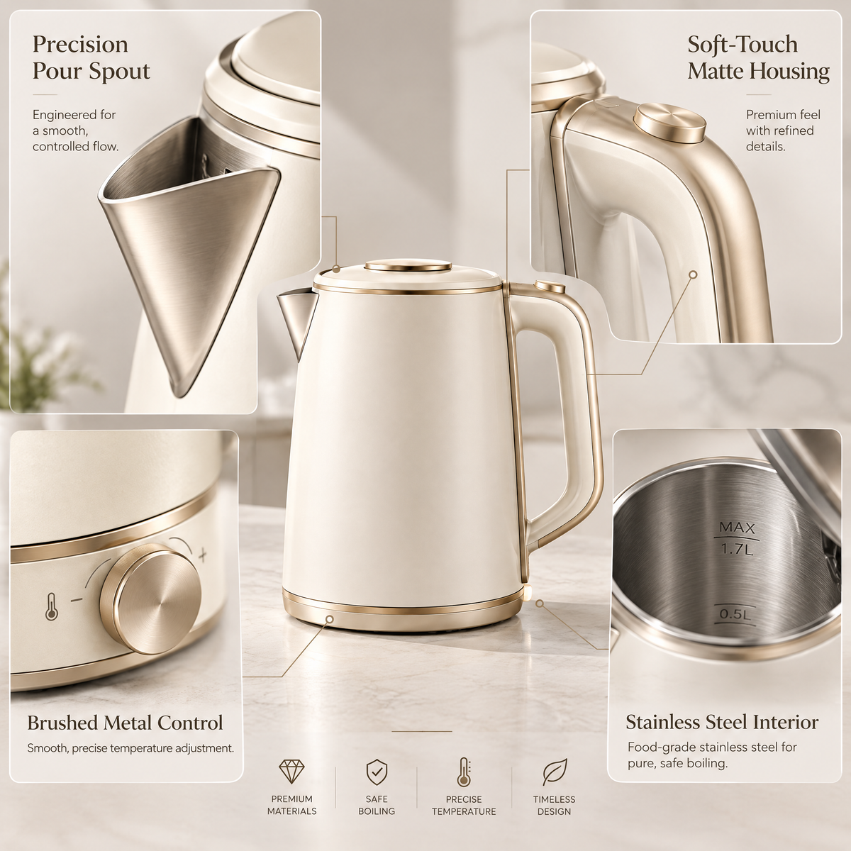 Avelneth™ Modern Electric Kettle