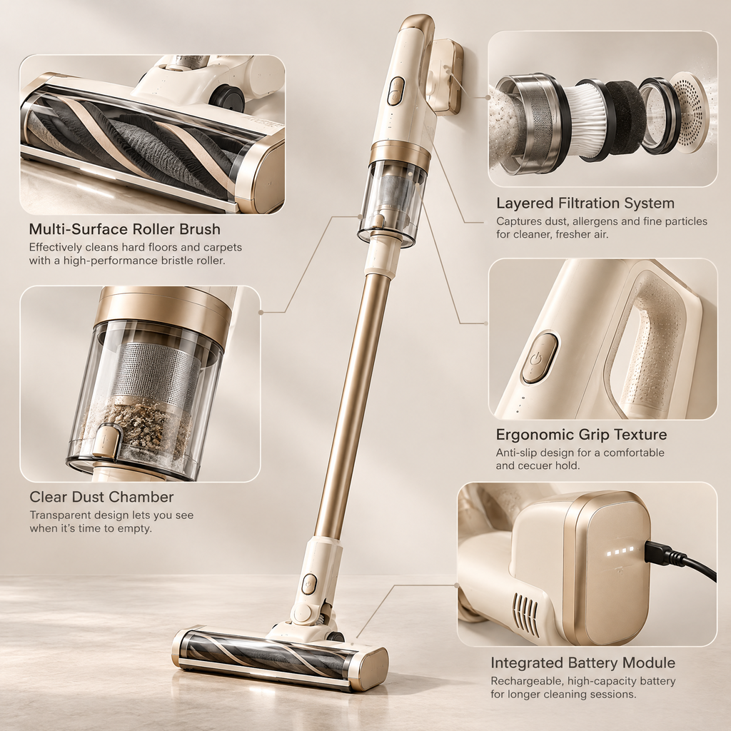 Avelneth™ Cordless Stick Vacuum Cleaner