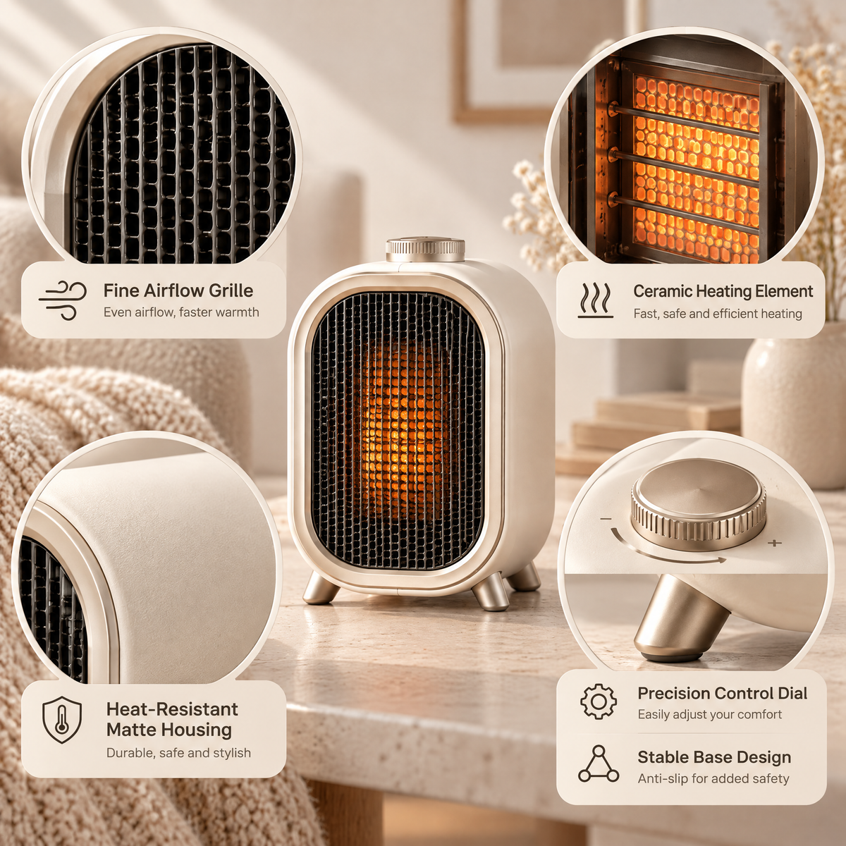 Avelneth™ Compact Personal Space Heater